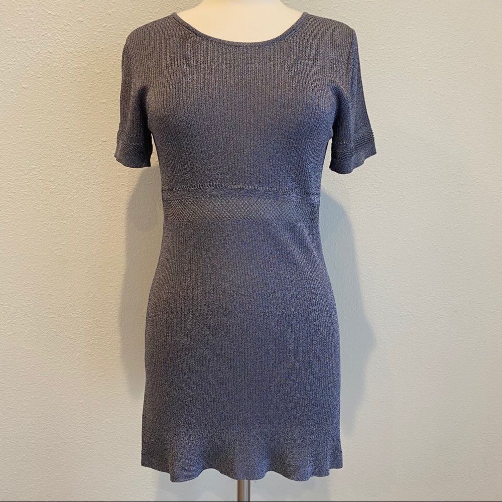 LIKE NEW!  Escada silver gray knit dress 38 (M)